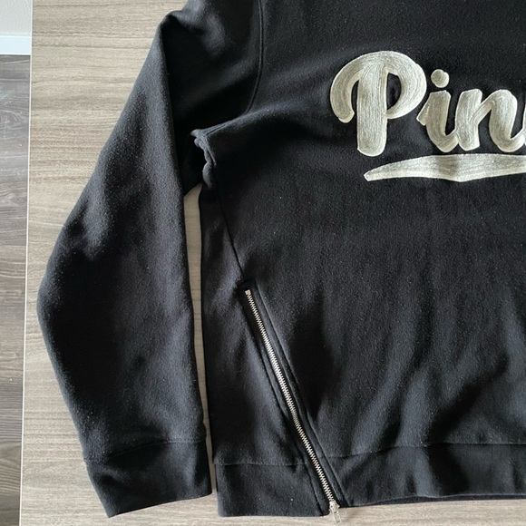 PINK Double Zipper Crewneck Sweatshirt - Size Large - Picture 4 of 14